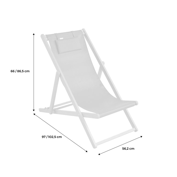 Alice's Garden Folding Deck Chair with Cushions Wayfair.co.uk